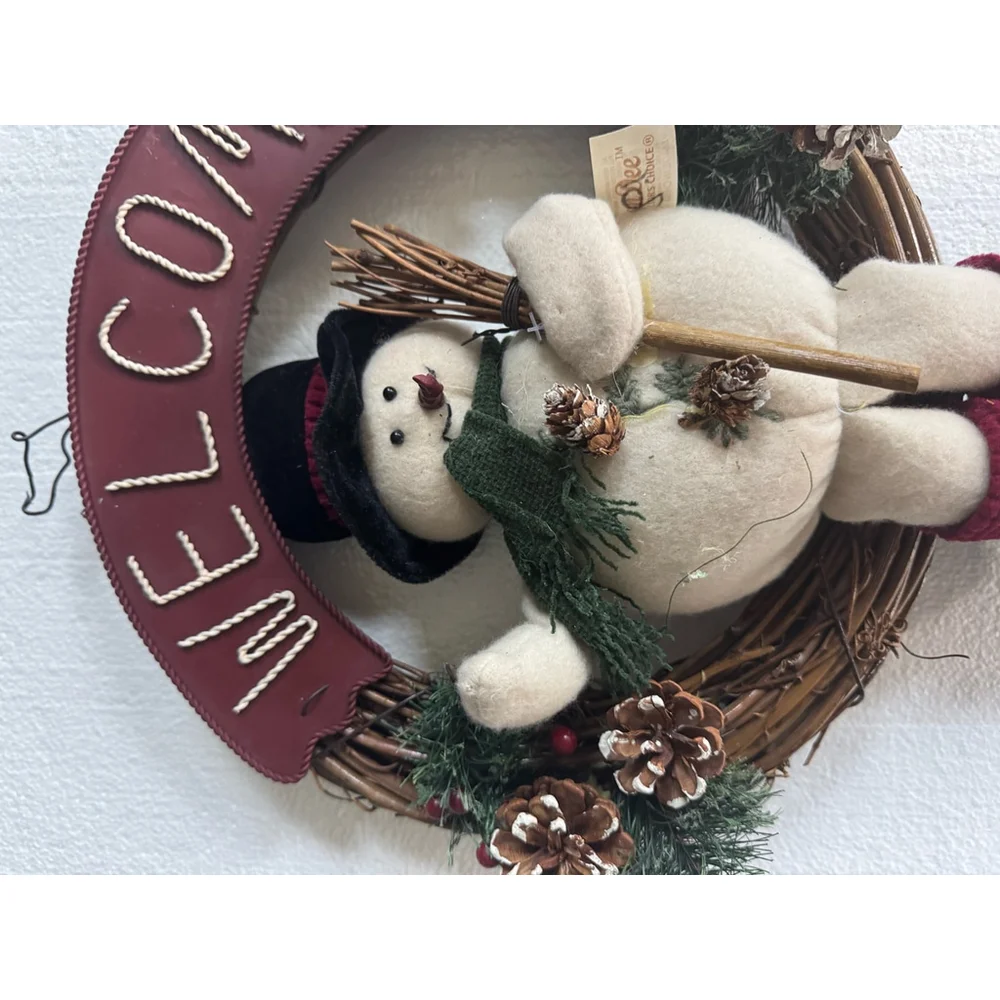 Dan Dee Collector's Choice Welcome Wreath Snowman